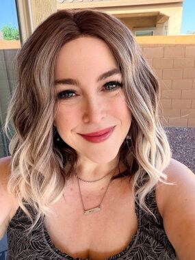 CindHAIRella Crowns Candy Women's Wavy Ombre Lace Front Synthetic Wig